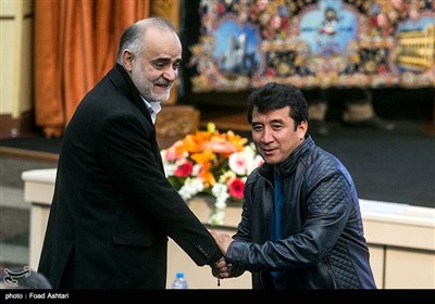 حضور خداداد عزیزی در مراسم دیدار رئیس فیفا با مدیران و بازیکنان فوتبال ایران 