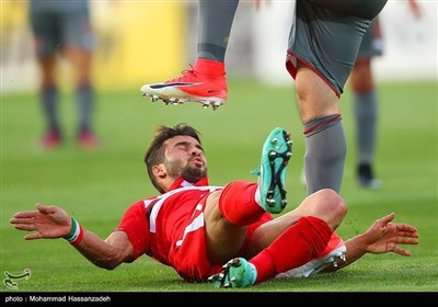 سروش رفیعی در دیدار تیم های فوتبال پرسپولیس ایران و لخویا قطر 