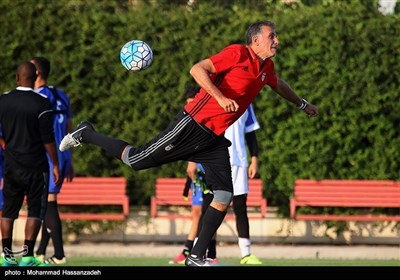 کارلوس کی روش در تمرین تیم ملی ایران پیش از دیدار با تیم سوریه