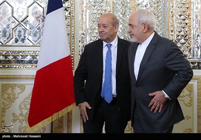 دیدار محمدجواد ظریف و ژان ایو لودریان وزرای امور خارجه ایران و فرانسه
