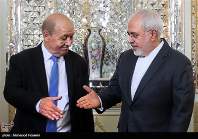 دیدار محمدجواد ظریف و ژان ایو لودریان وزرای امور خارجه ایران و فرانسه