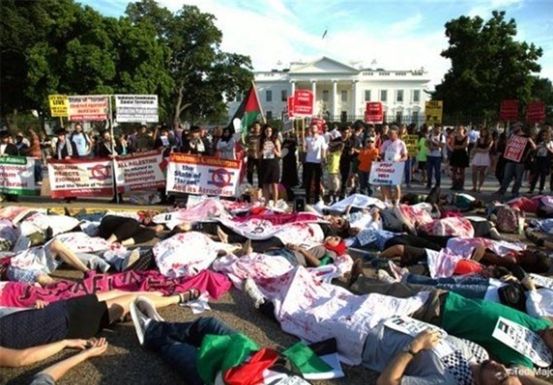 مظاهرات ضد &quot;اسرائیل&quot; امام مقر انعقاد مؤتمر &quot;ایباک&quot; فی واشنطن+فیدیو