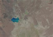 زاهدان| بارندگی و طغیان رودخانه‌های افغانستان بخشی از تالاب هامون را آبگیری کرد+تصویر