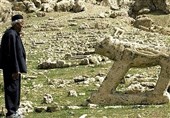 خوزستان| آغاز مرمت شیرهای سنگی گورستان تاریخی شهسوار ایذه