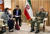 وزیر الدفاع الایرانی یستقبل السفیرة الهولندیة لدى طهران