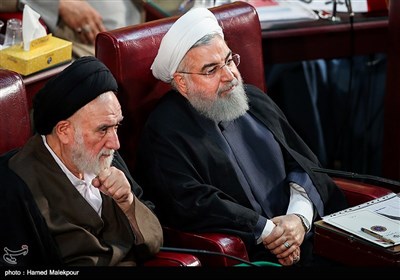 حجت‌الاسلام حسن روحانی رئیس جمهور در مراسم افتتاحیه چهارمین اجلاسیه دوره پنجم مجلس خبرگان رهبری