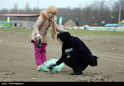 پاکسازی ساحل کلاچای در آستانه نوروز - گیلان