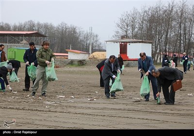 پاکسازی ساحل کلاچای در آستانه نوروز - گیلان