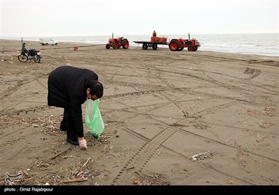 پاکسازی ساحل کلاچای در آستانه نوروز - گیلان