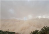 کرمان| 22 نفر در ریگان بر اثر طوفان شن راهی مراکز درمانی شد