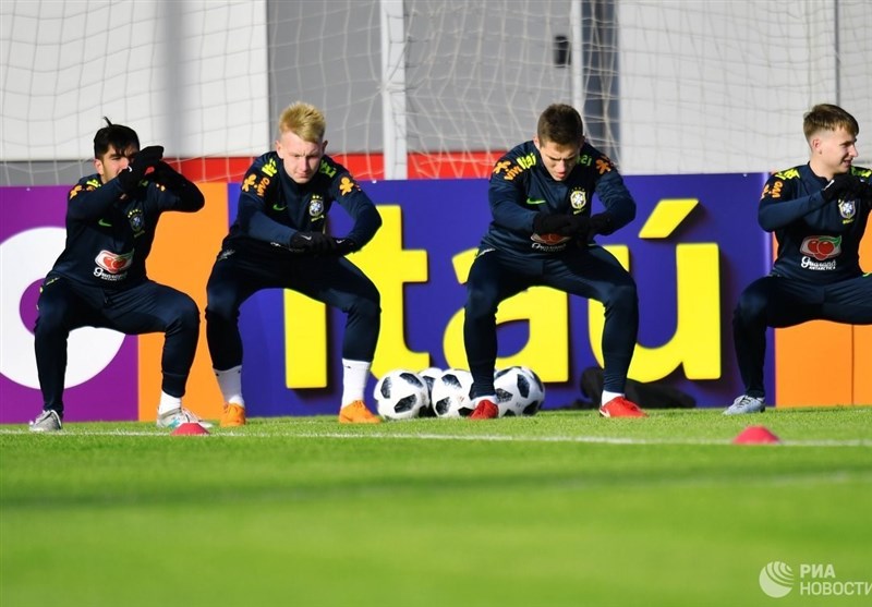 نخستین تمرین برزیل در مسکو پیش از مصاف با میزبان جام جهانی 2018