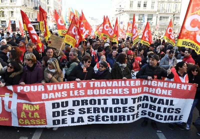 Heavy Disruption as French Unions Strike against Macron