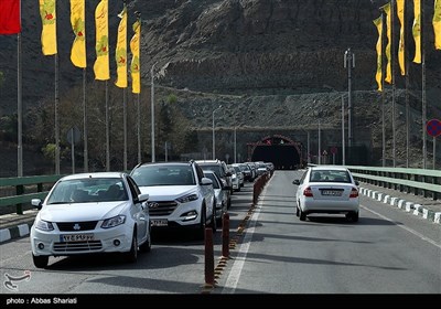 ترافیک سنگین جاده کرج به چالوس