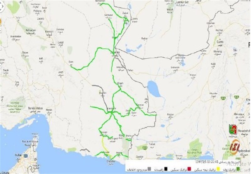 سیستان‌ و بلوچستان| ترافیک نیمه‌سنگین در محورهای نیکشهر- کنارک و کنارک - چابهار