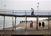 مسافران نوروزی در سواحل دریای خزر