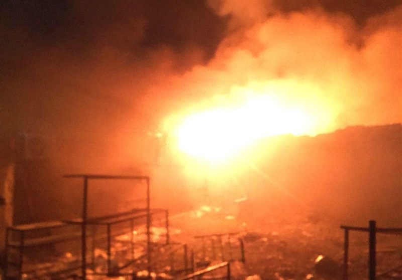 خوزستان|خسارت آتش سوزی بازار امام ایذه مشخص نیست + تصویر