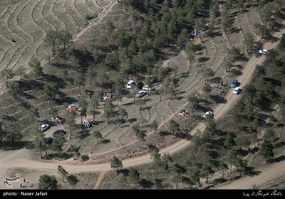 نمای هوایی روز طبیعت در تهران