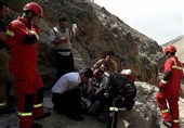 سقوط کوهنورد در ارتفاعات کوهسار + تصاویر