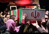 وداع با پیکر شهدای ایرانی حمله هوایی اسرائیل به پایگاه هوایی T4 در استان حمص سوریه در معراج شهدا