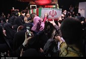 وداع با پیکر شهدای ایرانی حمله هوایی اسرائیل به پایگاه هوایی T4 در استان حمص سوریه در معراج شهدا