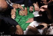 وداع با پیکر شهدای ایرانی حمله هوایی اسرائیل به پایگاه هوایی T4 در استان حمص سوریه