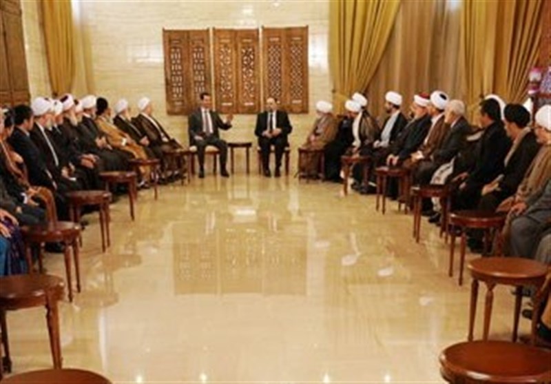 Syria’s President Highlights Role of Clerics in War on Takfirism