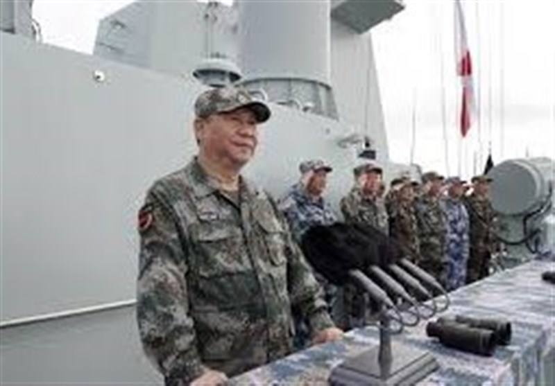 رئیس جمهور چین شخصا بر یک مانور بزرگ دریایی نظارت کرد