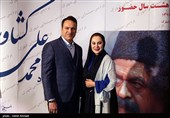 آرام جعفری بازیگر سینما و تلویزیون در مراسم جشن تولد محمد علی کشاورز