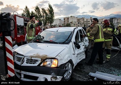  تصادف و حادثه رانندگی در اتوبان شهید زین الدین