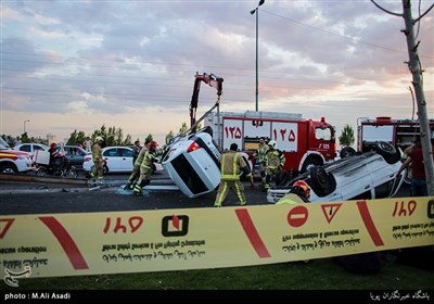  تصادف و حادثه رانندگی در اتوبان شهید زین الدین