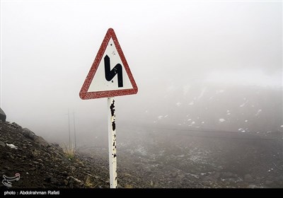 بارش برف و مه گرفتگی در ارتفاعات همدان