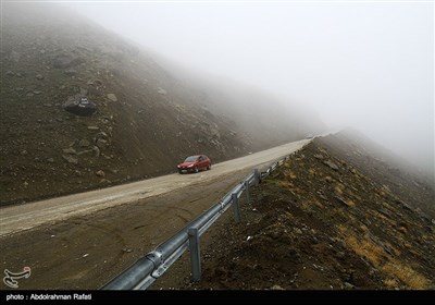 بارش برف و مه گرفتگی در ارتفاعات همدان