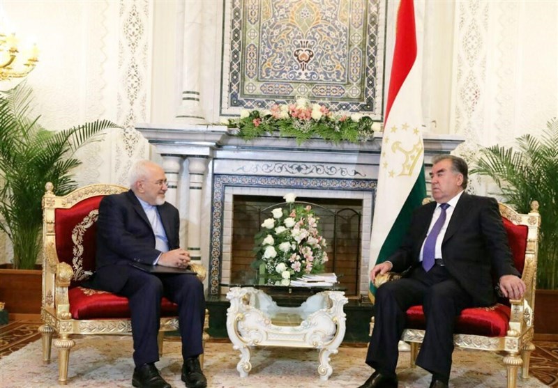 Iran’s Zarif Meets Tajikistan’s Rahmon in Dushanbe
