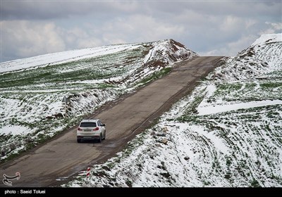 بارش برف در ارتفاعات خراسان شمالی