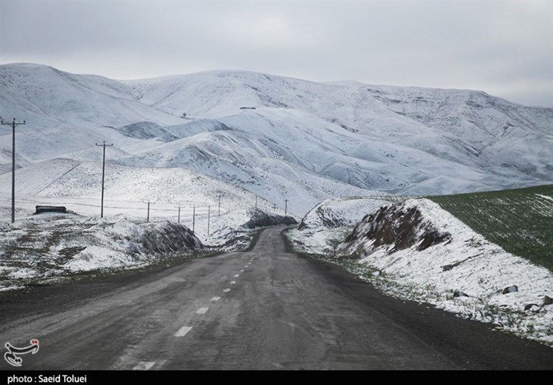 برف ارتفاعات استان قزوین را سفیدپوش کرد