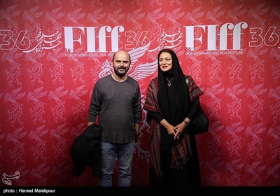 شبنم مقدمی و علی مصفا بازیگران فیلم درساژ در اولین روز سی‌وششمین جشنواره جهانی فیلم فجر