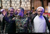 امیر سرلشکر عبدالرحیم موسوی فرمانده کل ارتش و غلامحسین غیب‌پرور رئیس سازمان بسیج مستضعفین