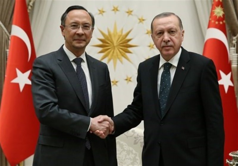 دیدار وزیر امور خارجه قزاقستان با اردوغان در آستانه سفر قریب‌الوقوع نظربایف به ترکیه