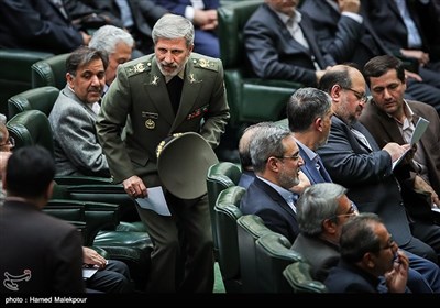 امیر سرتیپ حاتمی وزیر دفاع در نشست مشترک قوای سه‌گانه