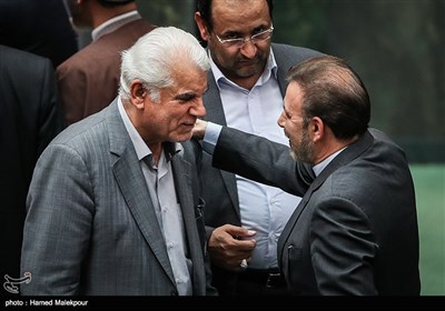 محمود واعظی رئیس دفتر رئیس جمهور و محمود بهمنی در نشست مشترک قوای سه‌گانه