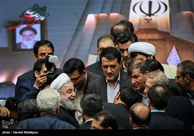 حجت‌الاسلام حسن روحانی رئیس جمهور در نشست مشترک قوای سه‌گانه