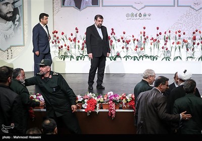 محسن رضایی دبیر مجمع تشخیص مصلحت نظام در مراسم تجلیل از سردار علی فضلی