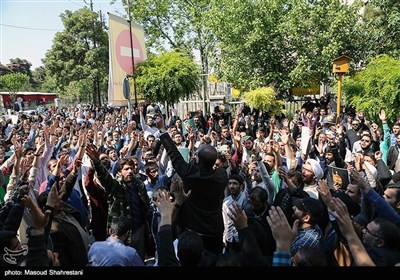 تجمع هیئت‌های مذهبی تهران در اعتراض به هتک حرمت امام رضا(ع)