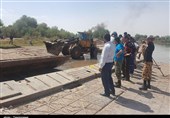 خوزستان| پل شناور فتح‌المبین شوش به همت ارتش بر روی رودخانه کرخه نصب شد