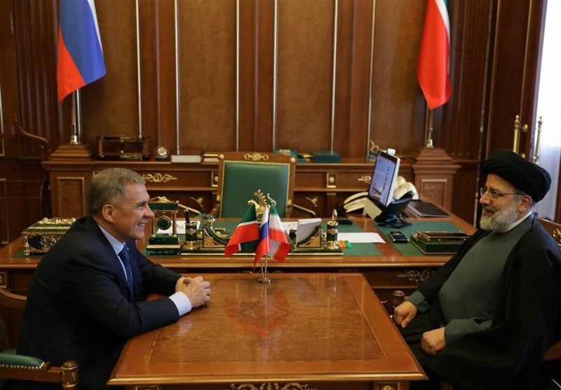 حجت‌الاسلام رئیسی در دیدار با رئیس‌جمهور تاتارستان: همکاری ایران و روسیه در برخورد با جریان‌های دست‌ساز آمریکا بسیار مؤثر است