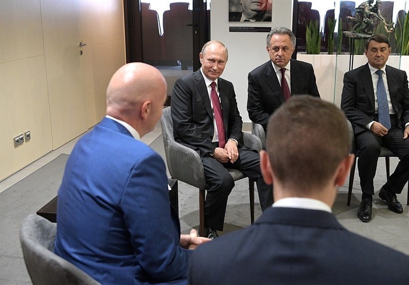 دیدار پوتین و رئیس فیفا در سوچی