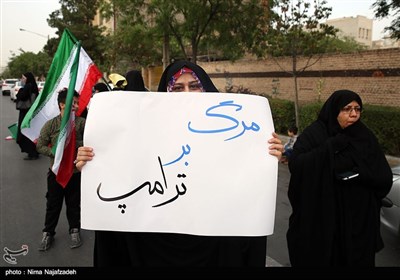 تجمع اعتراض آمیز در محکومیت امریکا - مشهد