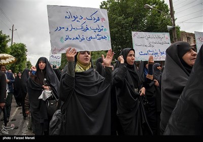 راهپیمایی نمازگزاران در محکومیت امریکا - کرمانشاه