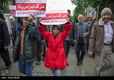 راهپیمایی نمازگزاران در محکومیت امریکا - کرمانشاه