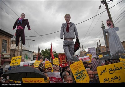 راهپیمایی نمازگزاران در محکومیت امریکا - کرمانشاه